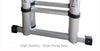 Euro Double Telescopic Aluminium ladder 5M | Stores at 3 feet - Made in USA