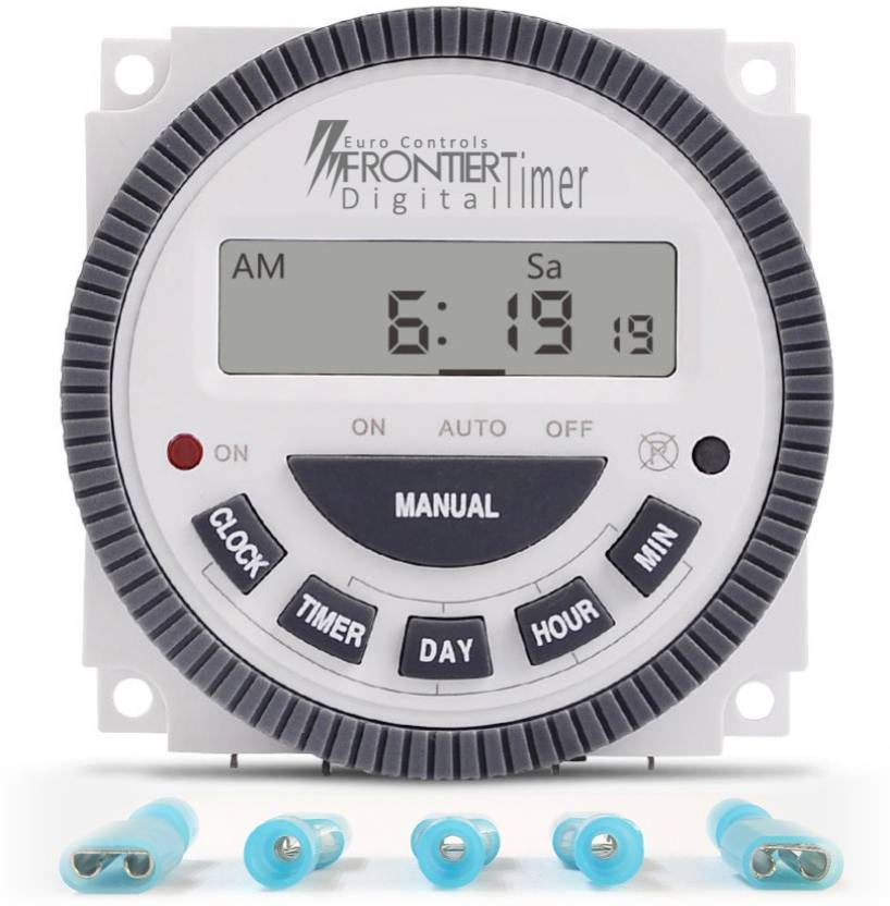 Euro Controls TM619-4 - 12 Volt DC - 30 Amps - 5 Pins - Taiwan Technology - High Quality Digital Programmable Timer - 1 Changeover - 18 Programs - Replaceable battery