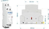 EuroControls Euro Modular Power Contactor ECMC Series - Volts 230 AC - Copper coil heavy duty - Low switching noise - Din mounting compact size - fits in MCB Distribution box (18A 2NO 2Pole 230v)