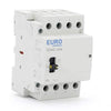 EuroControls Din Type 32 Amps 4 Pole - 4NO Modular Power Contactor 220 Volt AC with Manual Override - Low Switching Noise - four Pole Mcb size
