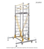 Euro Skymaster Scaffolding ladder 14 ft to 22ft - Made in USA - Ultra Portable - Reach 28 ft - Blaze fit in 15 mins - lockable wheels - height adjustable by just the pull of rope - worlds most portable & compact scaffold system