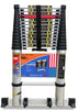 Euro Telescopic Aluminium Ladder 5.4 Mtr (18 Feet)  Made in USA - Stores At 3.5 Feet - Aerospace Aluminium - Ultra Stabilizer - Tip N Glide wheel kit - Red Que step -Tele Tech- Portable - Soft Close