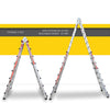 Euro Alta MT17 4ft to 17ft Aluminium ladder - Height Adjustable 24 ladders in 1 -Wheel kit - Aerospace Grade Aluminium