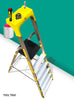 Euro ECOx 6 Step ladder - Tool Tray - Aerospace Grade Ultralight Aluminium - Heavy duty platform Aluminium Ladder