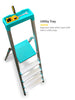 Euro Pro Household Aluminium Step ladder 7 Steps  - Made in Usa -Turquoise - Tool Tray - Ultra light weight