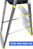 Werner Made in USA 6 Step Aluminium Ladder - Heavy Duty - Tool Tray - Extra Wide Rung - Aerospace Aluminium - Top seller (World No.1 in ladders)