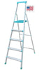 Euro Pro Household Aluminium Step ladder 5 Steps  - Made in Usa -Turquoise - Tool Tray - Ultra light weight