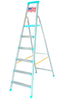 Euro Pro Household Aluminium Step ladder 6 Steps  - Made in Usa -Turquoise - Tool Tray - Ultra light weight